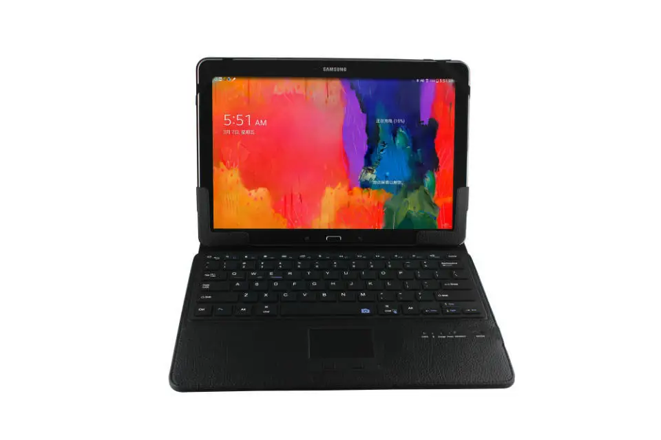 12 2inch Bluetooth Keyboard Leather Protect font b Case b font Cover with Touchpad For font