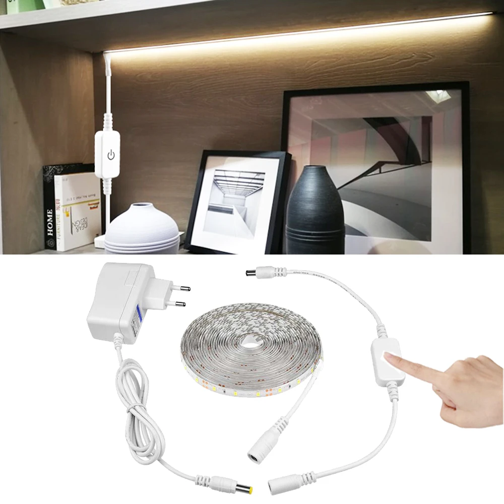 Stepless Dimming LED Bedroom Lamp Closet Kitchen Lighting Touch Sensor Switch Control Night Light Waterproof Tape 220V To 12V EU
Stepless Dimming LED Bedroom Lamp Closet Kitchen Lighting Touch Sensor Switch Control Night Light Waterproof Tape 220V To 12V EU