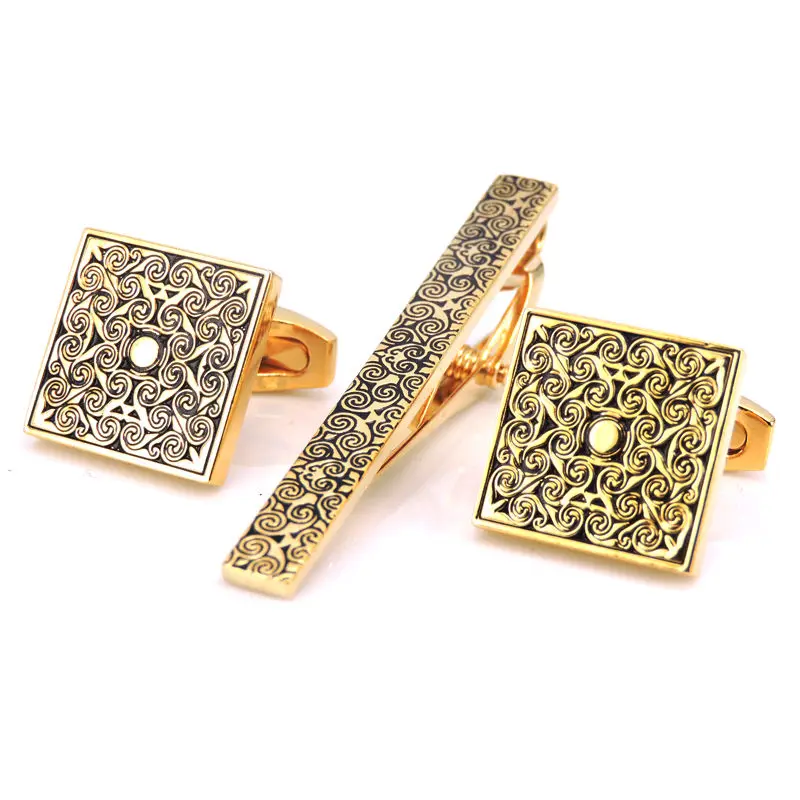 DY A set of high quality hand carved gold rose pattern tie clip Cufflinks men wedding Cufflinks tie clip set
DY A set of high quality hand carved gold rose pattern tie clip Cufflinks men wedding Cufflinks tie clip set