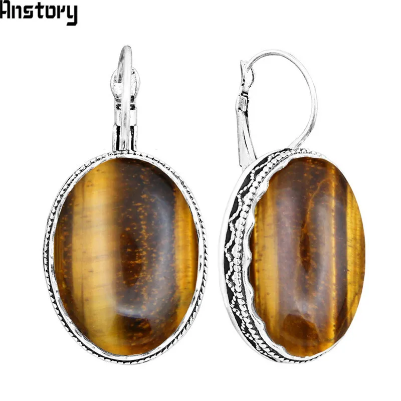 Big Oval Tiger Eye Earrings For Women Vintage Antique Silver Plated Natural Stone Flower Pendant Cuff Fashion Earrings TE482
Big Oval Tiger Eye Earrings For Women Vintage Antique Silver Plated Natural Stone Flower Pendant Cuff Fashion Earrings TE482