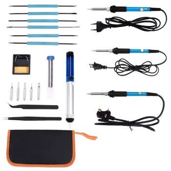 DRELD 18pcs EU/US/UK 60W Electrical Temperature Soldering Iron Hand Welding Repair Tool Set+Tweezer+Solder Sucker+Tips+Wire Tube
DRELD 18pcs EU/US/UK 60W Electrical Temperature Soldering Iron Hand Welding Repair Tool Set+Tweezer+Solder Sucker+Tips+Wire Tube