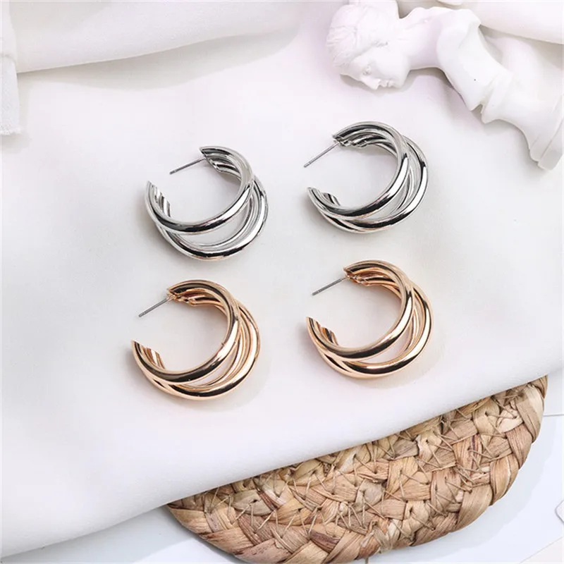 Europe America Hyperbolic Vintage INS Multi-layer Round Circle Simple Hoop Earrings Fashion Jewelry-LAF
Europe America Hyperbolic Vintage INS Multi-layer Round Circle Simple Hoop Earrings Fashion Jewelry-LAF