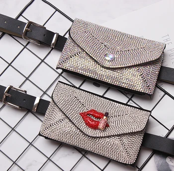 BLINGBLING Full Rhinestone Decorated Waist Packs For Women Detachable PU Leather Waist Belt WIth Phone Bag Ladies Fanny Handbag
BLINGBLING Full Rhinestone Decorated Waist Packs For Women Detachable PU Leather Waist Belt WIth Phone Bag Ladies Fanny Handbag