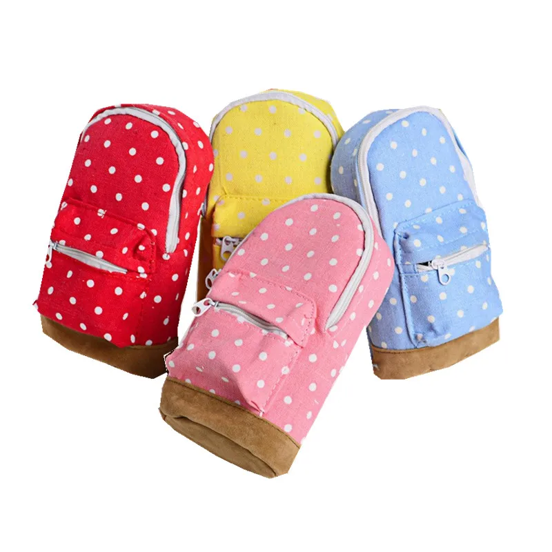 Korean Large Capacity Canvas Backpack Novelty Polka Dot Pencils Bag Pencil Cases Pen Storage Cosmetic Bags for Girls
Korean Large Capacity Canvas Backpack Novelty Polka Dot Pencils Bag Pencil Cases Pen Storage Cosmetic Bags for Girls