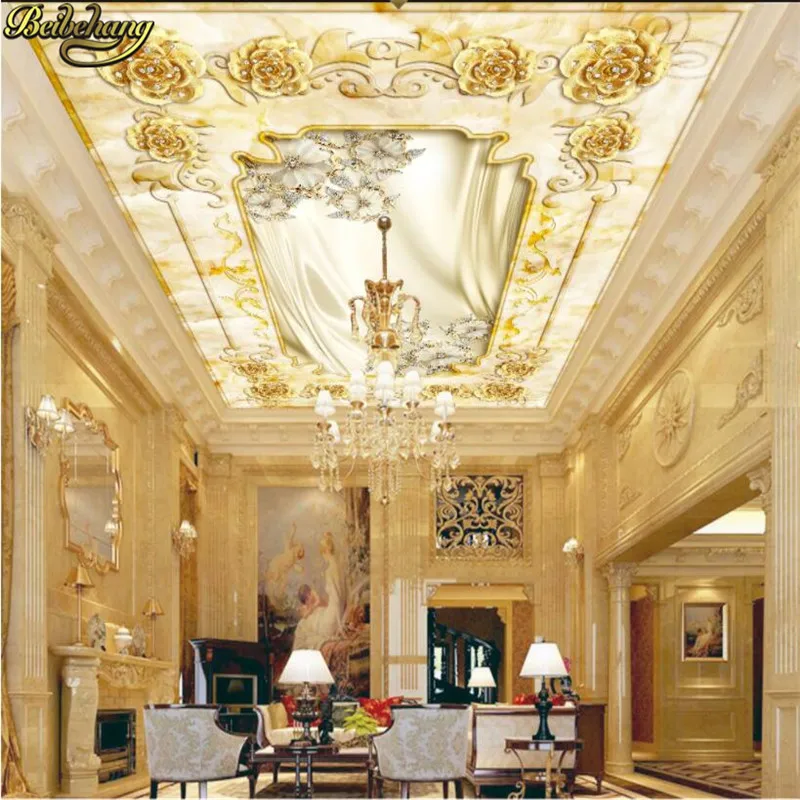 beibehang Relief Golden rose flower ceiling European papel de parede 3d photo mural wallpaper for living room bedroom wall paper
beibehang Relief Golden rose flower ceiling European papel de parede 3d photo mural wallpaper for living room bedroom wall paper