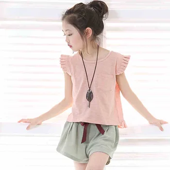 Summer Junior Girls Clothing Set Kids Sleeveless Top with Shorts 2 PCs Outfits Casual Fashion Children Clothes
Summer Junior Girls Clothing Set Kids Sleeveless Top with Shorts 2 PCs Outfits Casual Fashion Children Clothes