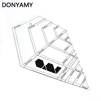 DONYAMY 1PCS Special Gem Diamond Shaped Patchwork Quilting Ruler Tool 31.8cm * 25cm * 3mm
DONYAMY 1PCS Special Gem Diamond Shaped Patchwork Quilting Ruler Tool 31.8cm * 25cm * 3mm