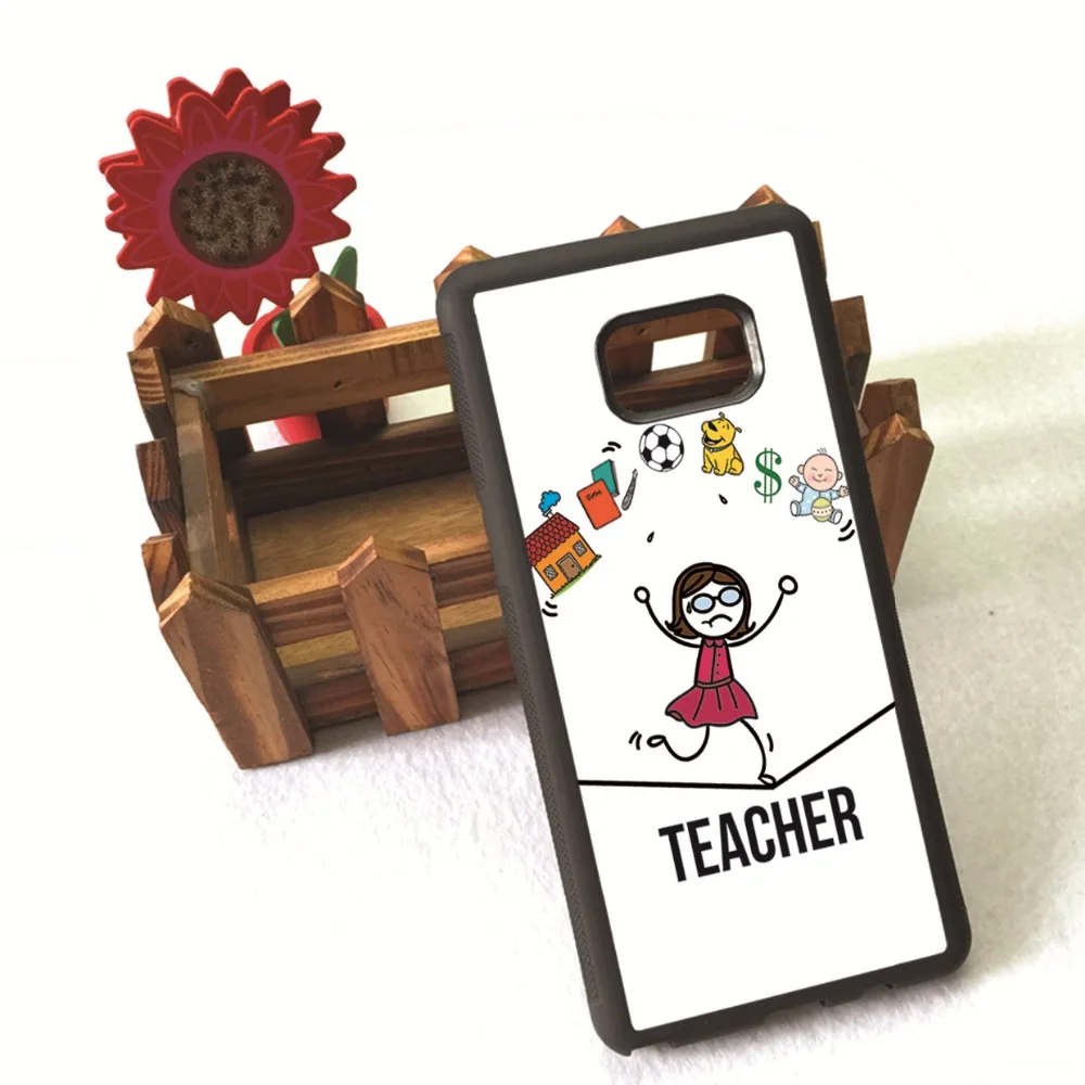 

teacher cartoon soft silicone edge phone case for samsung s5 s6 s6edge plus s7 s7edge s8 s8plus s9 s9plus note8 note5 note9 case