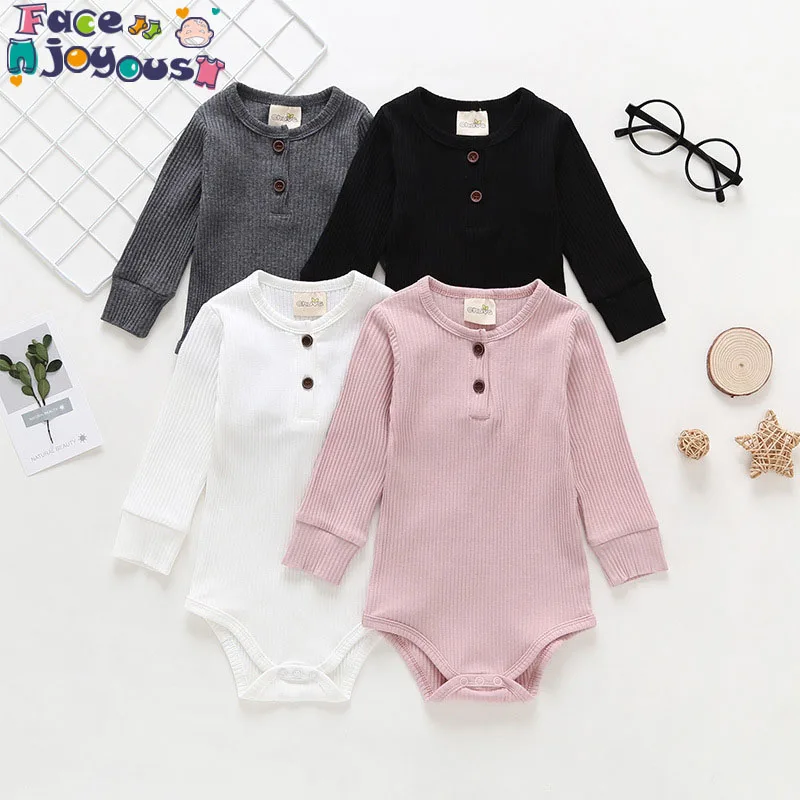 2019 infant Autumn Clothing Newborn Baby Boy Girl Knit Solid Ribbed romper Jumpsuit Cotton Long-sleeve tops 0-18m
2019 infant Autumn Clothing Newborn Baby Boy Girl Knit Solid Ribbed romper Jumpsuit Cotton Long-sleeve tops 0-18m