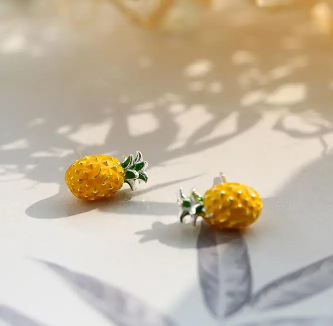 Sweet Pineapple Fruit 925 Sterling Silver Ladies Stud Earrings Original Jewelry For Women Drop Shipping Anti Allergy Gift
Sweet Pineapple Fruit 925 Sterling Silver Ladies Stud Earrings Original Jewelry For Women Drop Shipping Anti Allergy Gift