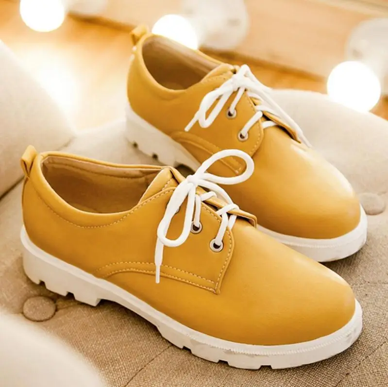 ENMAYES solid lace-up basic women's flats round toe seven colors large size:34-43 Casual shoes flats simple style Platform flats
ENMAYES solid lace-up basic women's flats round toe seven colors large size:34-43 Casual shoes flats simple style Platform flats