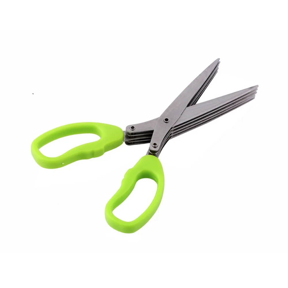 Multi-functional Stainless Steel Kitchen Knives 5 Layers Scissors Sushi Shredded Scallion Cut Herb Spices Scissors Cooking Tools
Multi-functional Stainless Steel Kitchen Knives 5 Layers Scissors Sushi Shredded Scallion Cut Herb Spices Scissors Cooking Tools