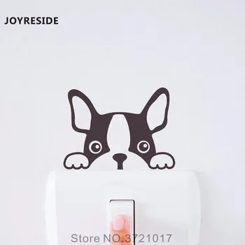 JOYRESIDE French Bulldog Dog Funny Light Switch Small Wall Decal Vinyl Sticker Kids Art Room Home Decor House Decoration XY154
JOYRESIDE French Bulldog Dog Funny Light Switch Small Wall Decal Vinyl Sticker Kids Art Room Home Decor House Decoration XY154