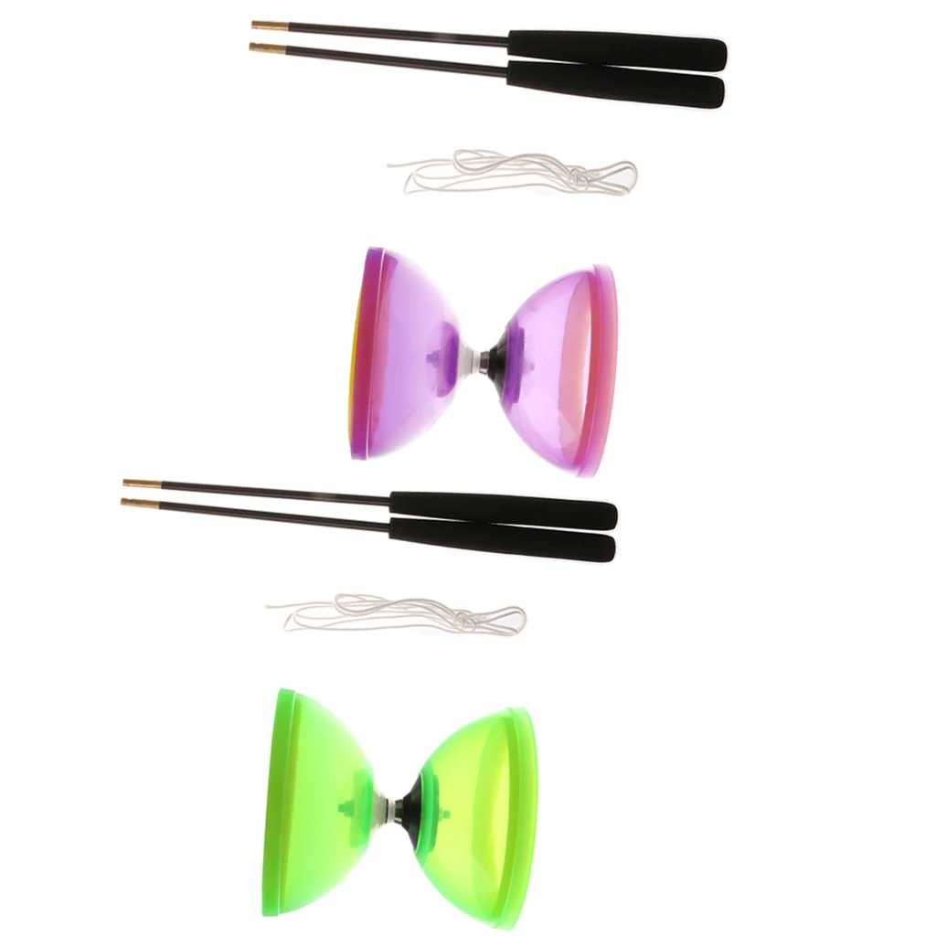MagiDeal 2pc Professional Yoyo 1-Bearing Juggling Diabolo String Metal Stick MagiDeal 2pc Professional Yoyo 1-Bearing Juggling Diabolo String Metal Stick