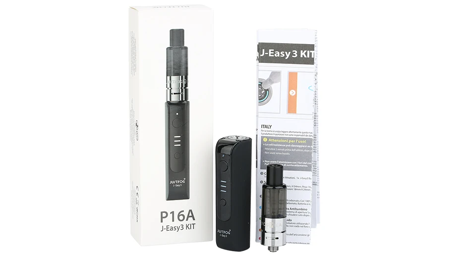 Hot Original JUSTFOG P16A VV Starter Kit with 900mAh J-Easy 3 Battery & 1.9ml P16A Clearomizer Vape Kit Vs JUSTFOG Q16 / MINIFIT