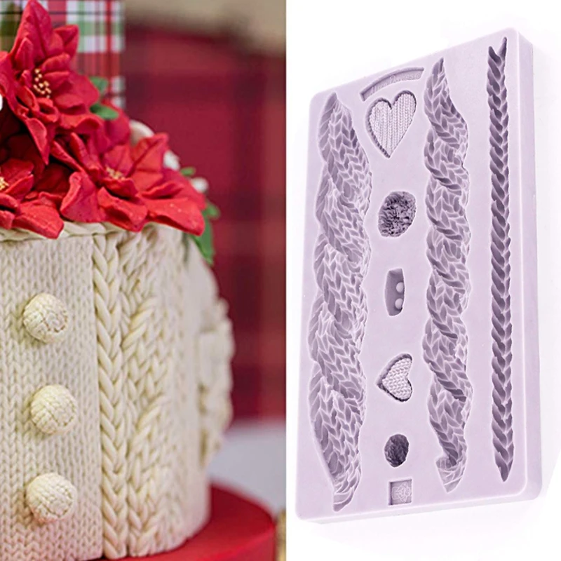 Rustic Cable Knit Mould Silicone Mold Fondant Cake Decorating Tool Gumpaste Sugarcraft Chocolate Forms Bakeware
Rustic Cable Knit Mould Silicone Mold Fondant Cake Decorating Tool Gumpaste Sugarcraft Chocolate Forms Bakeware