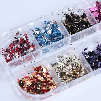 1 Box 3D Irregular Aluminum Foils Nail Slices Flakes Sequins Film Mirror Glitter Stickers Nail Art Decorations Manicure
1 Box 3D Irregular Aluminum Foils Nail Slices Flakes Sequins Film Mirror Glitter Stickers Nail Art Decorations Manicure