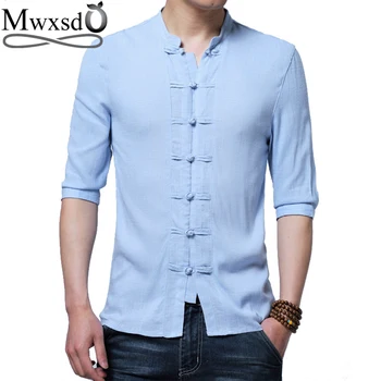 Mwxsd brand casual summer mens linen cotton shirts men Chinese style Retro Tang Costume shirt male breath soft half sleeve shirt
Mwxsd brand casual summer mens linen cotton shirts men Chinese style Retro Tang Costume shirt male breath soft half sleeve shirt