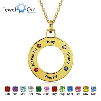 Personalized Engrave Pendants Necklaces Four Birthstone Round Shape 925 Sterling Silver Necklaces & Pendants (JewelOra NE101233)
Personalized Engrave Pendants Necklaces Four Birthstone Round Shape 925 Sterling Silver Necklaces & Pendants (JewelOra NE101233)