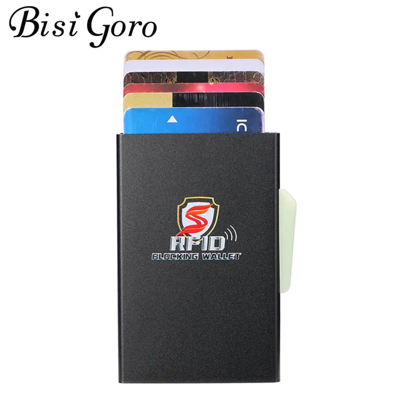 Bisi Goro 2019 Aluminum Card Holder Back Pocket Smart Wallet RFID Blocking Slim Metal Wallet Automatic Credit Card Coin Purse
Bisi Goro 2019 Aluminum Card Holder Back Pocket Smart Wallet RFID Blocking Slim Metal Wallet Automatic Credit Card Coin Purse