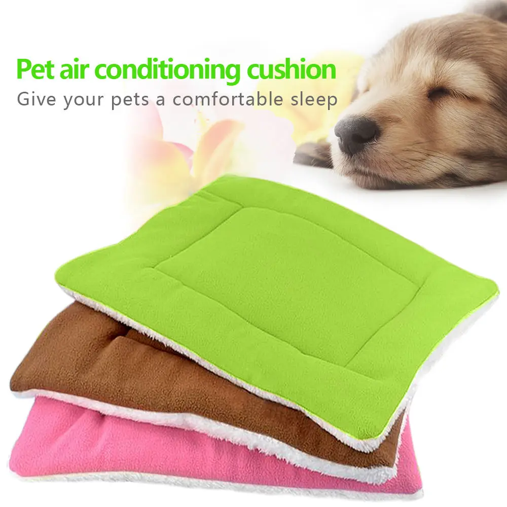 Image Warm Soft Fleece Dog Beds For Large Small Dogs Crate Cushion Mat Pet Blanket Furry Bed Sofa For Dogs Cats Washable Comfort