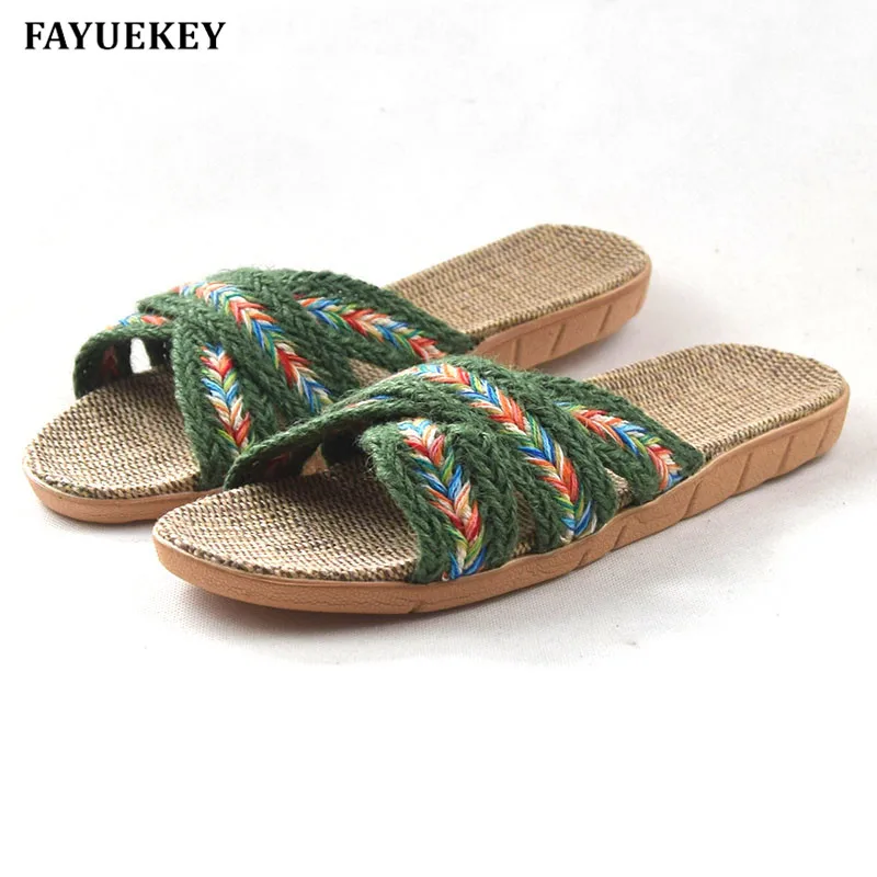 Новинка 2019, модные летние домашние Нескользящие тапочки FAYUEKEY из хлопка и льна, женские домашние Модные дышащие туфли на плоской подошве для девочек
Новинка 2019, модные летние домашние Нескользящие тапочки FAYUEKEY из хлопка и льна, женские домашние Модные дышащие туфли на плоской подошве для девочек