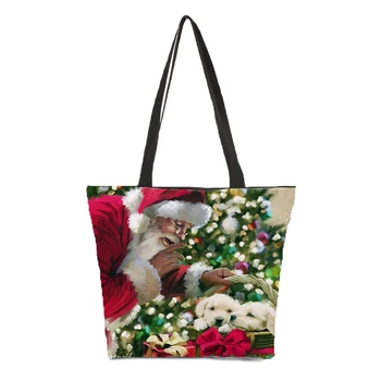 Customized ladies fashion shoulder bag printed Christmas pattern beach bag shopping bag leisure travel Santa Claus handbag
Customized ladies fashion shoulder bag printed Christmas pattern beach bag shopping bag leisure travel Santa Claus handbag