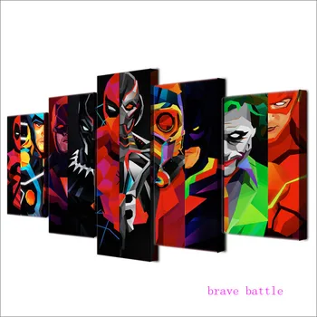 Joker Harley Quinn Death Squads 5 Pieces Canvas Painting Print Living Room Home Decor Modern Wall Art Oil Painting
Joker Harley Quinn Death Squads 5 Pieces Canvas Painting Print Living Room Home Decor Modern Wall Art Oil Painting