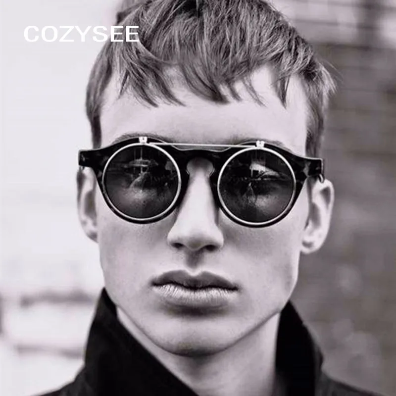 Fashion Vintage Round SteamPunk Flip Up Sunglasses Classic Double Layer Clamshell Design Sun Glasses Oculos De Sol
Fashion Vintage Round SteamPunk Flip Up Sunglasses Classic Double Layer Clamshell Design Sun Glasses Oculos De Sol