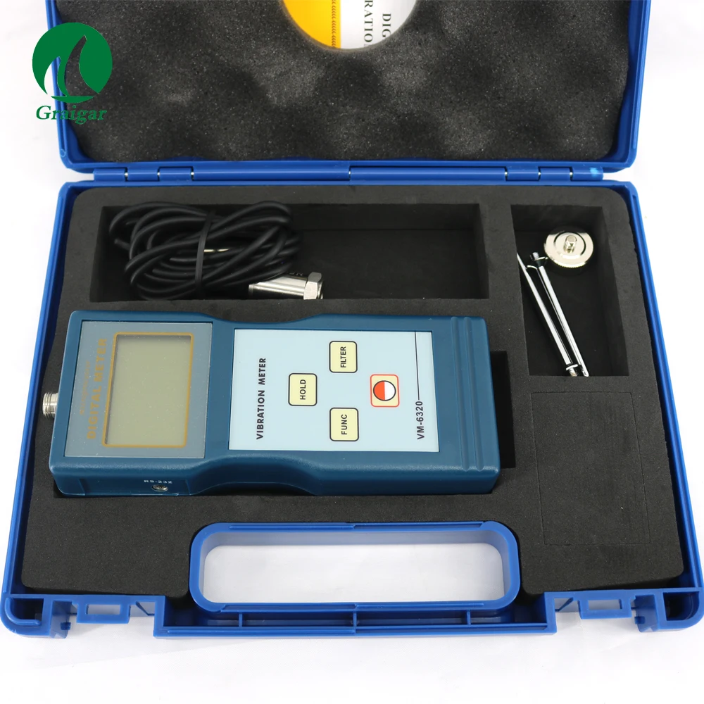 Vibration Meter VM-6320 Vibration Tester Vibration Gauge Velocity: 0.01~200 mm/s True RMS
Vibration Meter VM-6320 Vibration Tester Vibration Gauge Velocity: 0.01~200 mm/s True RMS