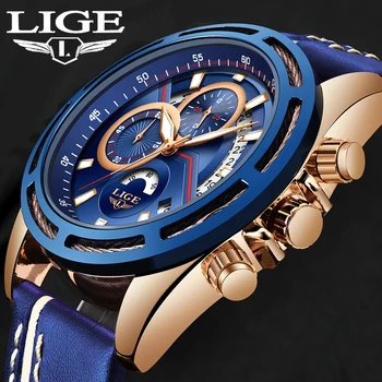 LIGE New Mens Watches Top Brand Luxury Chronograph Quartz Watch Men Leather Military Sport Waterproof Clock Relojes Hombre+Box 
LIGE New Mens Watches Top Brand Luxury Chronograph Quartz Watch Men Leather Military Sport Waterproof Clock Relojes Hombre+Box