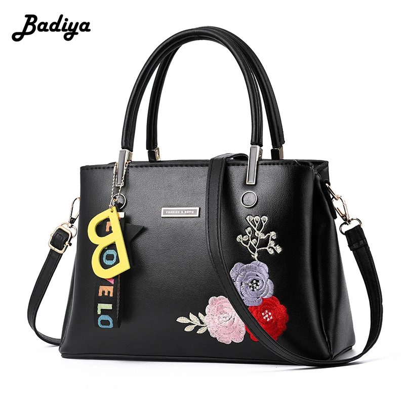 Women Embroidery Flower Handbag Fashion Floral Tote New Shoulder Bag Portable Female Bolsa