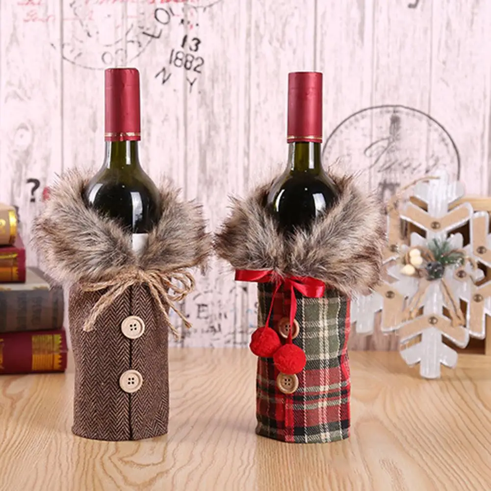 European And American Style New Red Wine Cover Christmas Bow Wine Case New Year's Bottle Christmas Decoration Wine Bottle Topper
European And American Style New Red Wine Cover Christmas Bow Wine Case New Year's Bottle Christmas Decoration Wine Bottle Topper