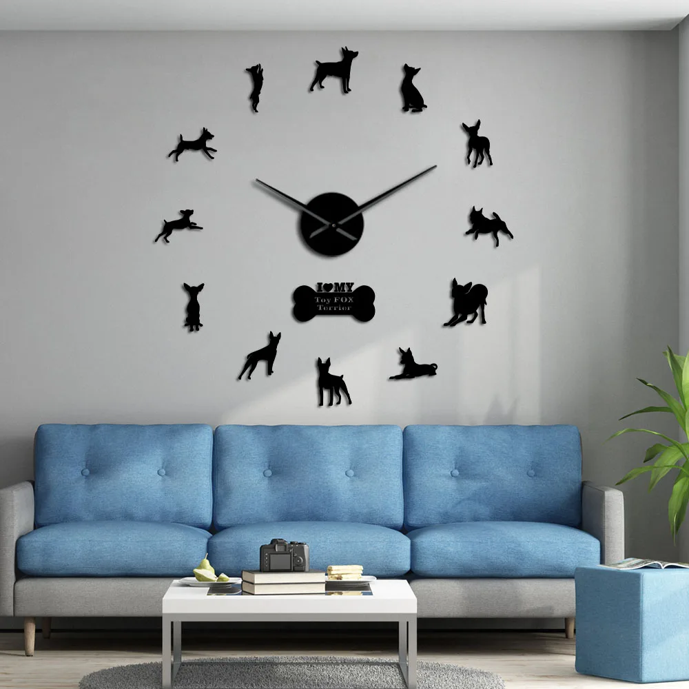 Amertoy Toy Fox Terrier Dog Breed Giant Wall Art Stickers DIY Frameless Mute Wall Clock Dog Pet Home Decor Hanging Silent Watch
Amertoy Toy Fox Terrier Dog Breed Giant Wall Art Stickers DIY Frameless Mute Wall Clock Dog Pet Home Decor Hanging Silent Watch