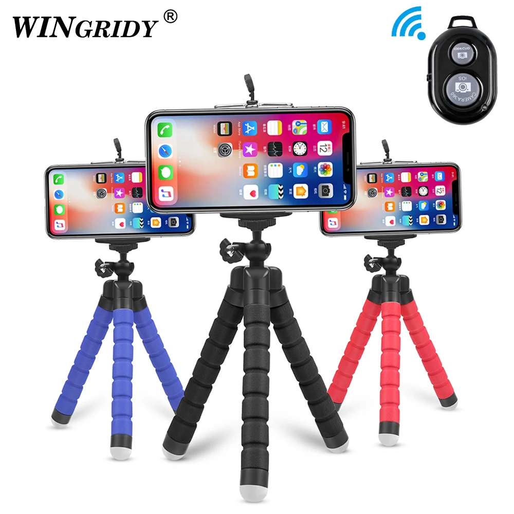 WINGRIDY Flexible Sponge Octopus Mini Tripod With Bluetooth Remote Shutter For iPhone mini Camera Tripod Phone Holder clip stand
WINGRIDY Flexible Sponge Octopus Mini Tripod With Bluetooth Remote Shutter For iPhone mini Camera Tripod Phone Holder clip stand