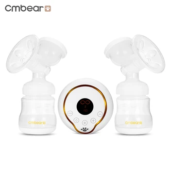 

Cmbear Electric Double Breast Pumps LCD Display Baby Milk Bottle Breast Enlargement Pump Automatic PP USB Breastfeeding