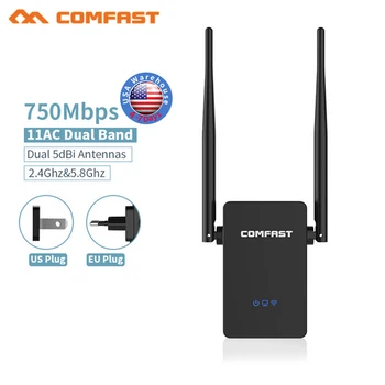 

COMFAST CF-WR750AC 750Mbps Dual Band WIFI Repeater Wireless Routers wi-fi amplifier 5G 802.11AC Wi fi Roteador Wifi Extender