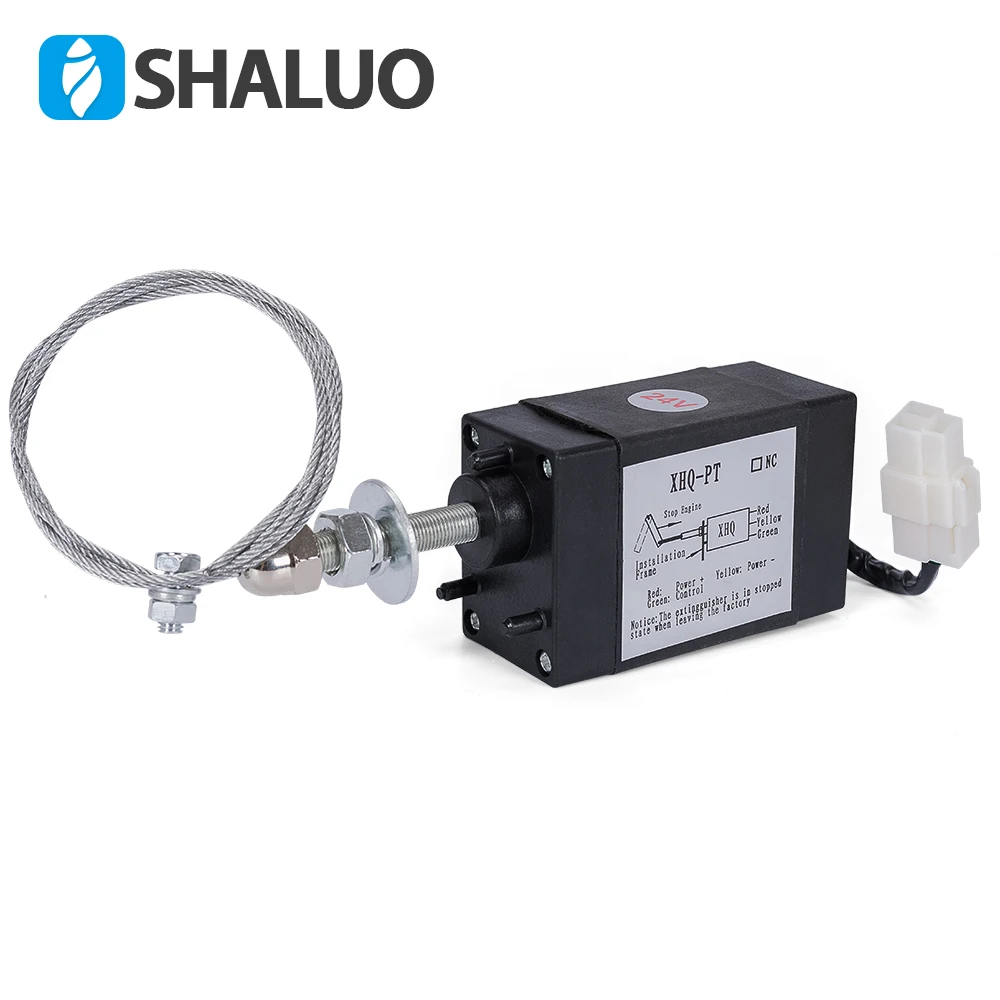 Description Picture 5 of item12V 24V XHQ-PT Diesel Generator Engine Flame Out Device Off Valve Stop Solenoid Valve Accessories NC Normal Close NO Normal Open