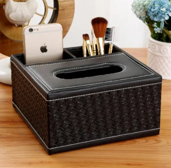 Luxury Tissue Box PU Leather Multifunctional Napkin Phone Remote control holder wooden Storage Box Desk organizer Container
Luxury Tissue Box PU Leather Multifunctional Napkin Phone Remote control holder wooden Storage Box Desk organizer Container