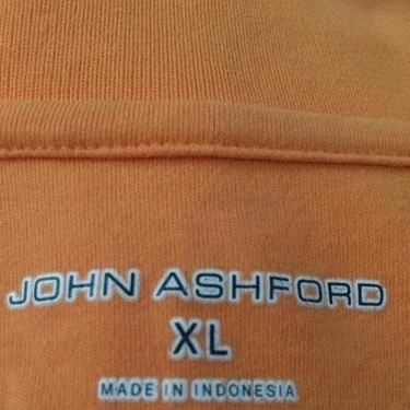 John Ashford polo golf shirt mens size XL orange stretch shirt 100% cotton top (4)
