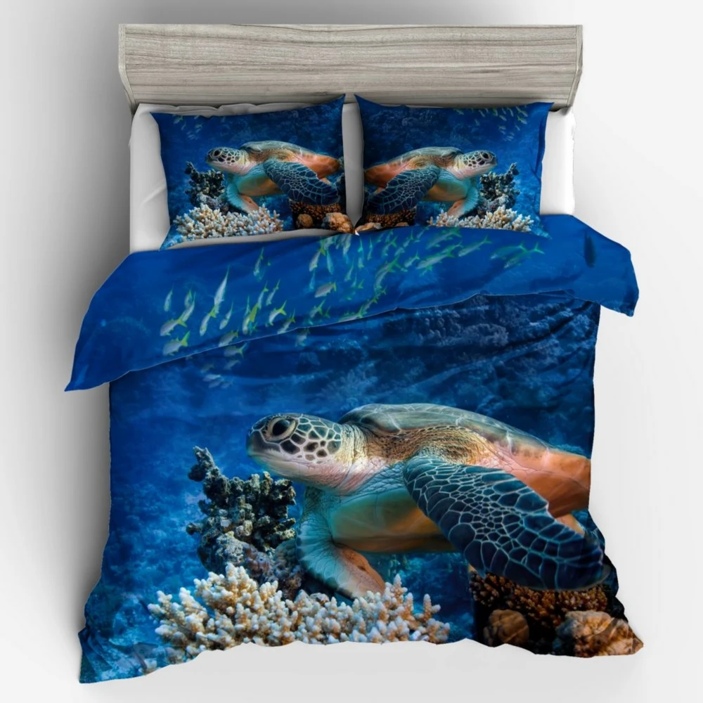 Dropshipping Bedding set 2/3pcs Popular new Sea turtle 3D Bedding Sets blue Print ocean fish Shell Duvet cover sets
Dropshipping Bedding set 2/3pcs Popular new Sea turtle 3D Bedding Sets blue Print ocean fish Shell Duvet cover sets