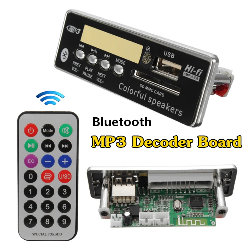 LEORY Top Mini Digital Display bluetooth MP3 Decoder Board With USB UDisk TFCard Jack Remote Control Wire Audio Amplifier Board
LEORY Top Mini Digital Display bluetooth MP3 Decoder Board With USB UDisk TFCard Jack Remote Control Wire Audio Amplifier Board