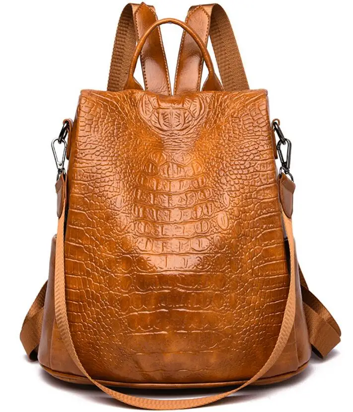 fashion High-end Anti-theft Women Backpack Female School bag Travel Backpacks High Capacity Crocodile Pattern Back Bags 
fashion High-end Anti-theft Women Backpack Female School bag Travel Backpacks High Capacity Crocodile Pattern Back Bags