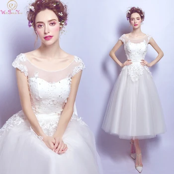 vestido de noiva Wedding Dresses Beach 2020 Tea Length Cheap A Line Lace Appliques Short Sleeves Crystal Bride Gown Robe Mariage
vestido de noiva Wedding Dresses Beach 2020 Tea Length Cheap A Line Lace Appliques Short Sleeves Crystal Bride Gown Robe Mariage