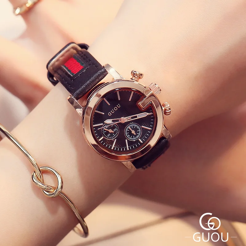 

Brand Luxury High quality Quartz Leather Wrist Bracelet Fashion Women Watch Ladies Wristwatch relojes mujer montre femme