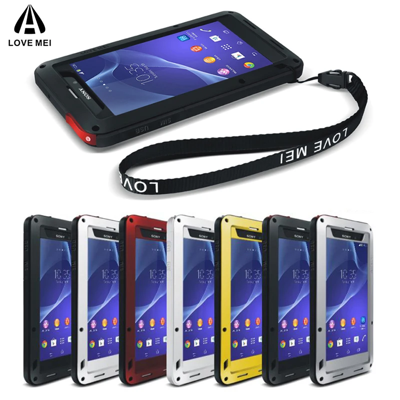 LOVE MEI Metal Aluminum Case For Sony Xperia Z2 Cover Powerful Armor Shockproof Life Waterproof Case For Sony Xperia Z2 Coque
LOVE MEI Metal Aluminum Case For Sony Xperia Z2 Cover Powerful Armor Shockproof Life Waterproof Case For Sony Xperia Z2 Coque