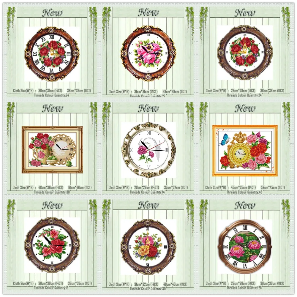 Flower basket clock face fruit rose painting counted printed on canvas DMC Cross Stitch kits 11CT 14CT needlework Set embroidery
Flower basket clock face fruit rose painting counted printed on canvas DMC Cross Stitch kits 11CT 14CT needlework Set embroidery