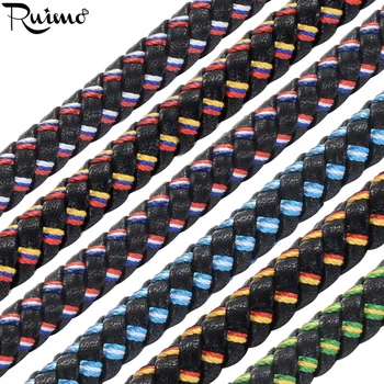 RUIMO 8mm Genuine Braided National Flag Leather Rope String Cord For DIY Bracelet Jewelry Craft Making Findings Wholesale
RUIMO 8mm Genuine Braided National Flag Leather Rope String Cord For DIY Bracelet Jewelry Craft Making Findings Wholesale