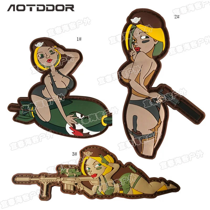 3D PVC Rubber Sexy Girl Patches badges Morale Fly Bomb Combat Emblem Appliques Badges SNIPER Tactical Military patches
3D PVC Rubber Sexy Girl Patches badges Morale Fly Bomb Combat Emblem Appliques Badges SNIPER Tactical Military patches