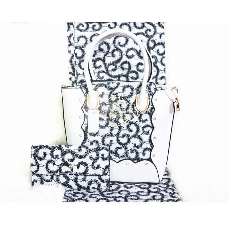 2019 new fashion designer 6yards real dutch wax fabric circle white pattern matching ankara bag sets veritable wax style
2019 new fashion designer 6yards real dutch wax fabric circle white pattern matching ankara bag sets veritable wax style